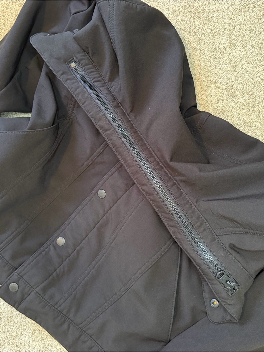 Levi's Men's Black Softshell Hooded Trucker Jacket, Sz L - Picture 6 of 10